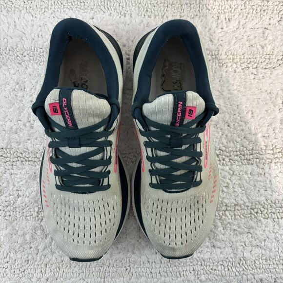 Brooks Glycerin 19 Gray Green Pink Womens US Size 9.5 1203431B110 Running Shoes - Picture 6 of 13